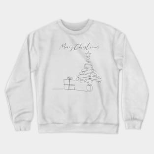 Christmas Tree Line Art Crewneck Sweatshirt